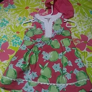 Janie and jack lemon lime dress. Euc 6-12 months